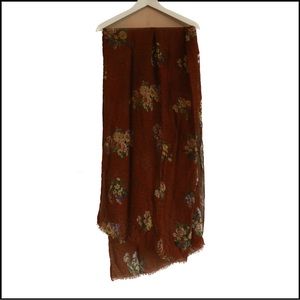 Brown floral scarf